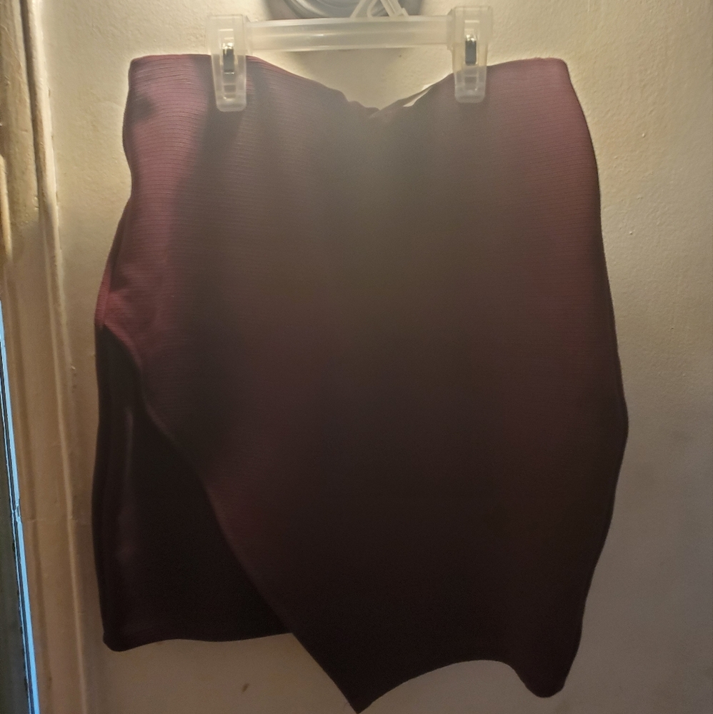 Mini Skirt purple unique design front only stretchable, Size: Medium See photos